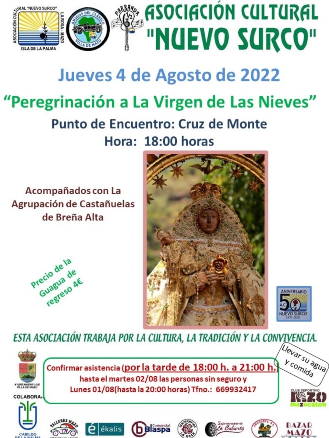 Peregrinación al Santuario de Nuestra Señora de Las Nieves